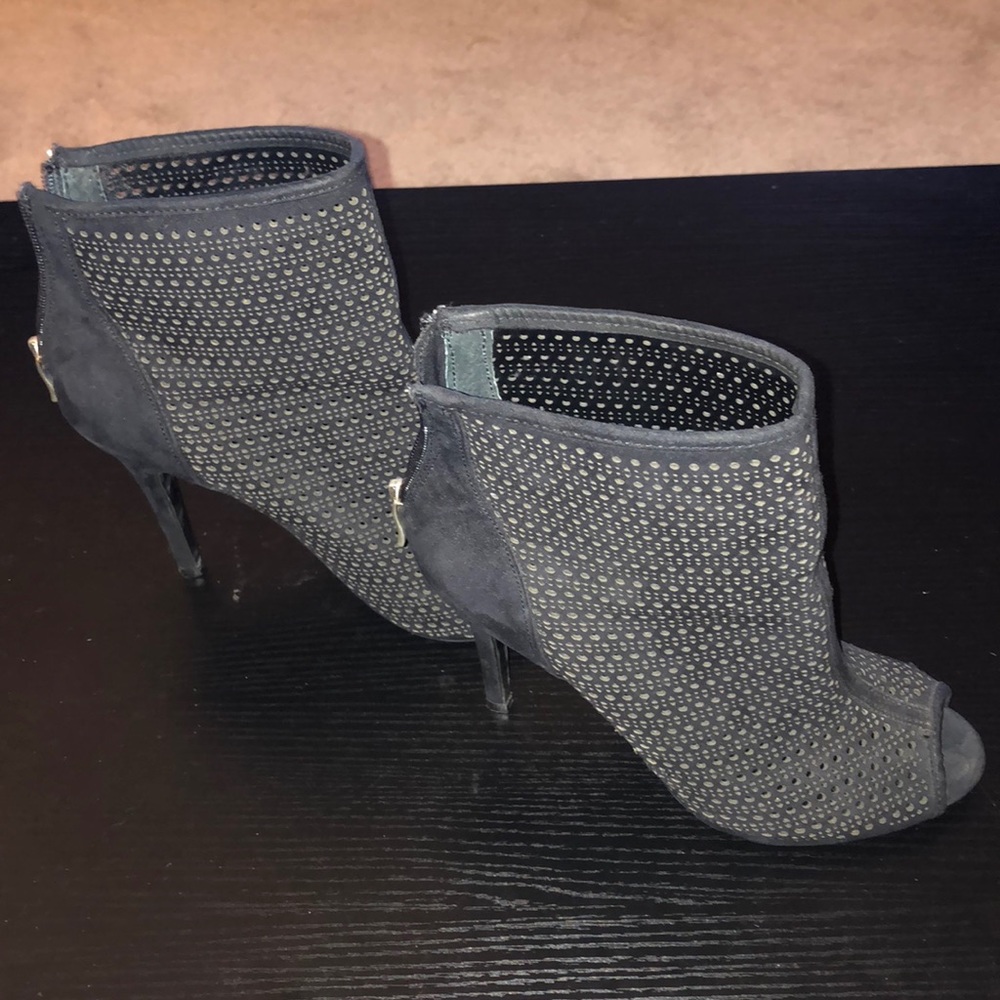 Peep toe booties